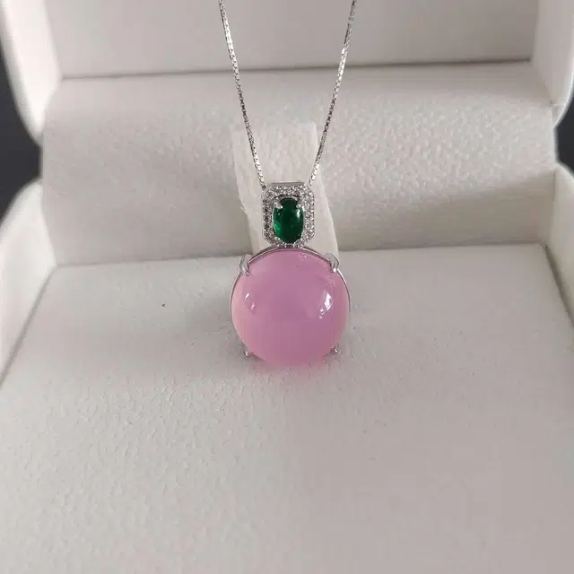 识恩 【招桃花】  #好运 紫罗兰粉紫 樱花粉桃花运 精致浪漫简约锁骨链 妈妈小众轻奢百搭 礼盒 玉髓 项链 女款