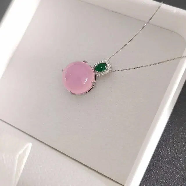 识恩 【招桃花】  #好运 紫罗兰粉紫 樱花粉桃花运 精致浪漫简约锁骨链 妈妈小众轻奢百搭 礼盒 玉髓 项链 女款