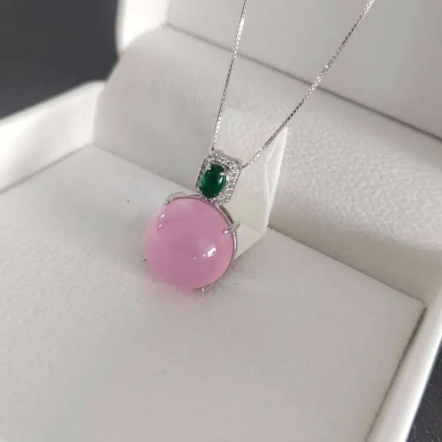 识恩 【招桃花】  #好运 紫罗兰粉紫 樱花粉桃花运 精致浪漫简约锁骨链 妈妈小众轻奢百搭 礼盒 玉髓 项链 女款