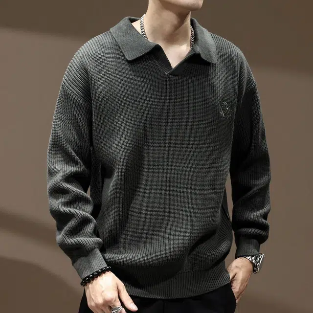 贵色 美式复古舒适休闲百搭长袖毛衣 男女同款