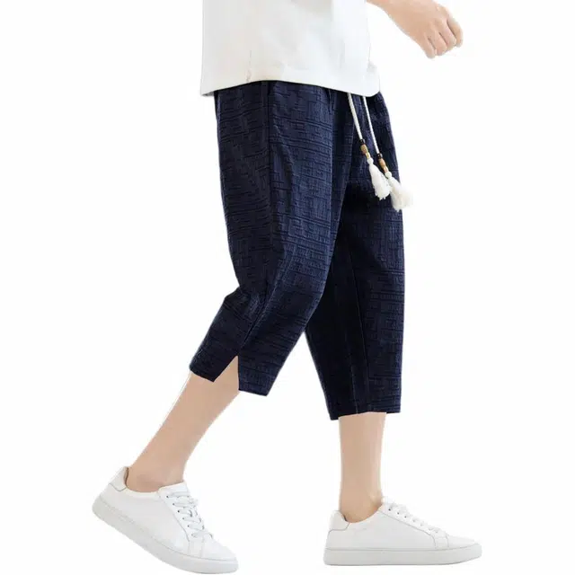 加荣 薄款七分裤潮牌复古宽松休闲短裤 男女同款