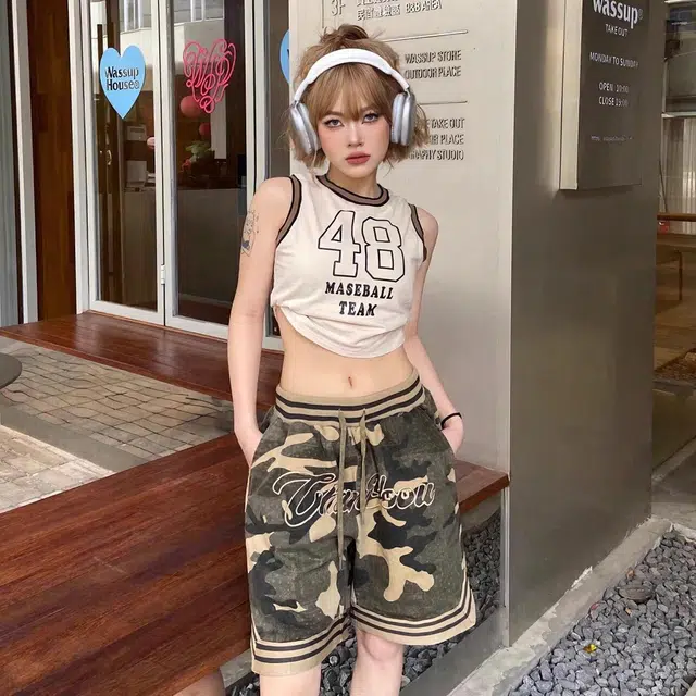 哲源 美式复古舒适直筒百搭时尚高街嘻哈风五分裤工装潮牌潮流休闲短裤 男女同款