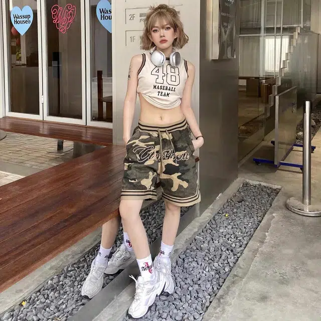 哲源 美式复古舒适直筒百搭时尚高街嘻哈风五分裤工装潮牌潮流休闲短裤 男女同款