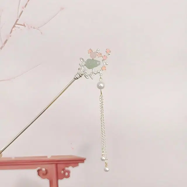 【爱意随风起】 指尖瑰宝 新中式梅花葫芦流苏复古后脑勺盘发古风步摇福禄平安通勤百搭简约文艺范 镀银 发簪 女款