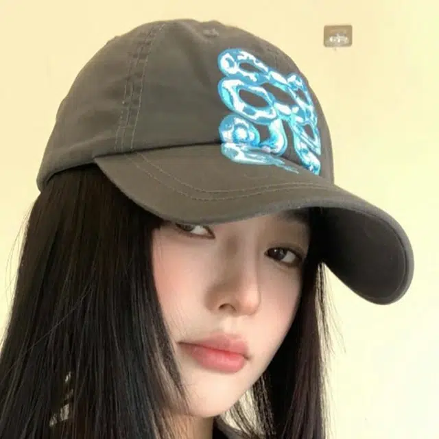 俞兆林 春夏季蝴蝶结小蛇刺绣印花水洗做旧户外出行防晒遮阳复古小众大头围显脸小 棉 鸭舌帽 男女同款情侣款