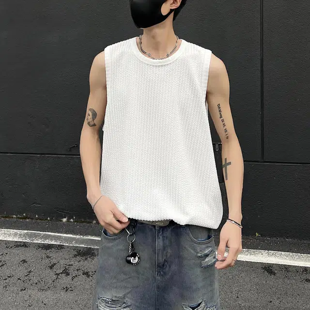 北欧攻略 垂感亲肤透气舒适休闲运动圆领无袖背心 男女同款