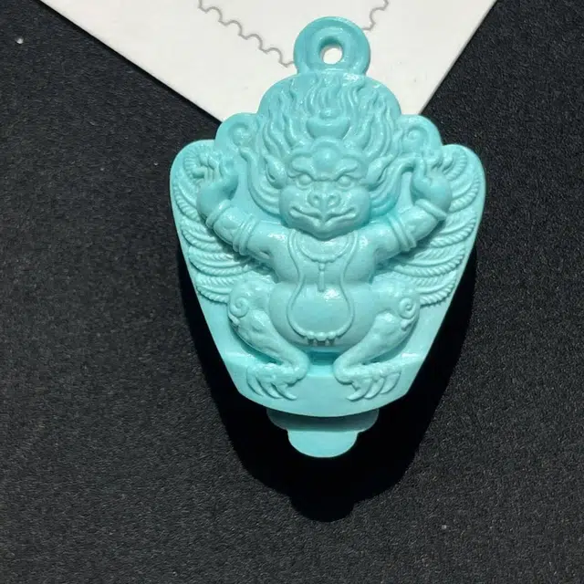 灵运宝 原矿高瓷玉化料精工雕刻大鹏一物一图无油无水#好运 绿松石 吊坠 男女同款情侣款