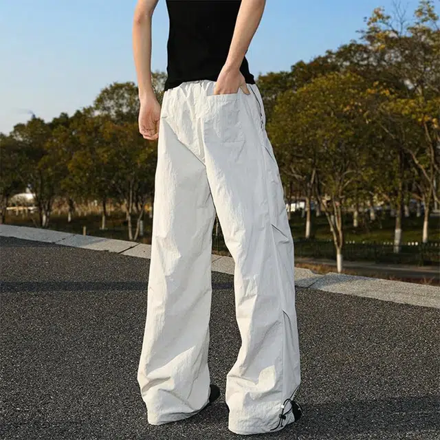 行更远 宽松直筒舒适纯色简约时尚柔软亲肤运动休闲裤 男女同款