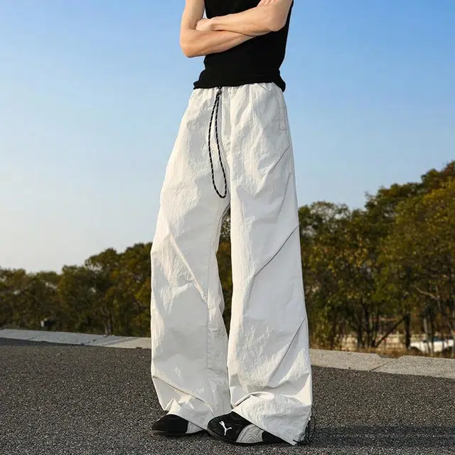 行更远 宽松直筒舒适纯色简约时尚柔软亲肤运动休闲裤 男女同款