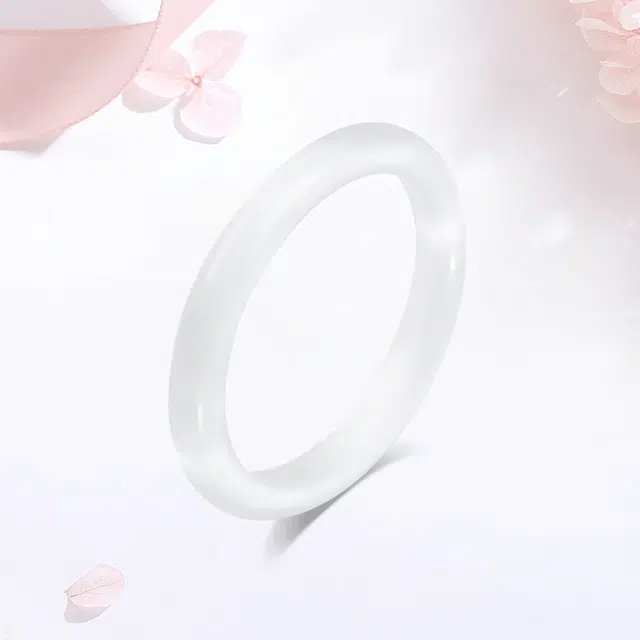 【精选高品质】 金师傅 麦穗白月光叠戴 吉祥如意穗穗平安 新中式美人镯气质优雅清冷感百搭 小众轻奢设计高级感 玻璃猫眼 手镯 女款