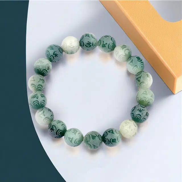 月岚 九紫离火运六字真言国潮转运珠 本命佛复古醒狮新中式小众佛珠 菩提根 手串 男女同款情侣款