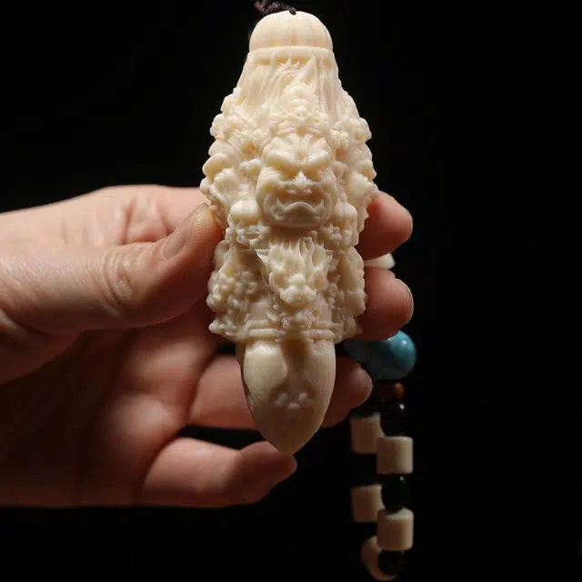 嫒柯 新中式国潮文玩盘玩平安喜乐招财纳福转运珠招财纳福好运连连八方来财诸事顺遂#好运 象牙果 手把件 男女同款情侣款