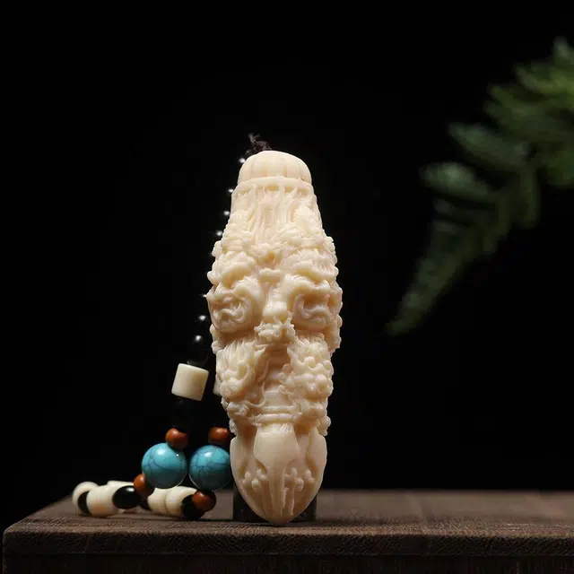 嫒柯 新中式国潮文玩盘玩平安喜乐招财纳福转运珠招财纳福好运连连八方来财诸事顺遂#好运 象牙果 手把件 男女同款情侣款