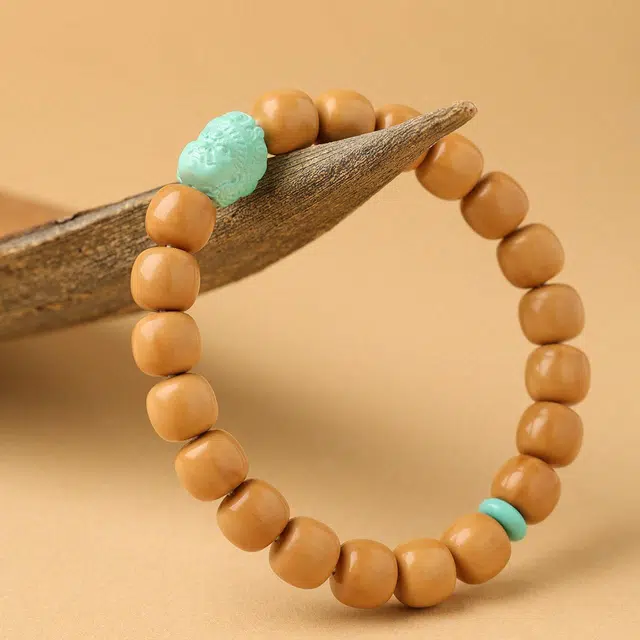 三檀小舍 【黄财神】 招财好运新中式国潮平安如意高升转运纳福佛珠盘玩文玩小众高级#好运 猴头核桃 手串 男女同款情侣款