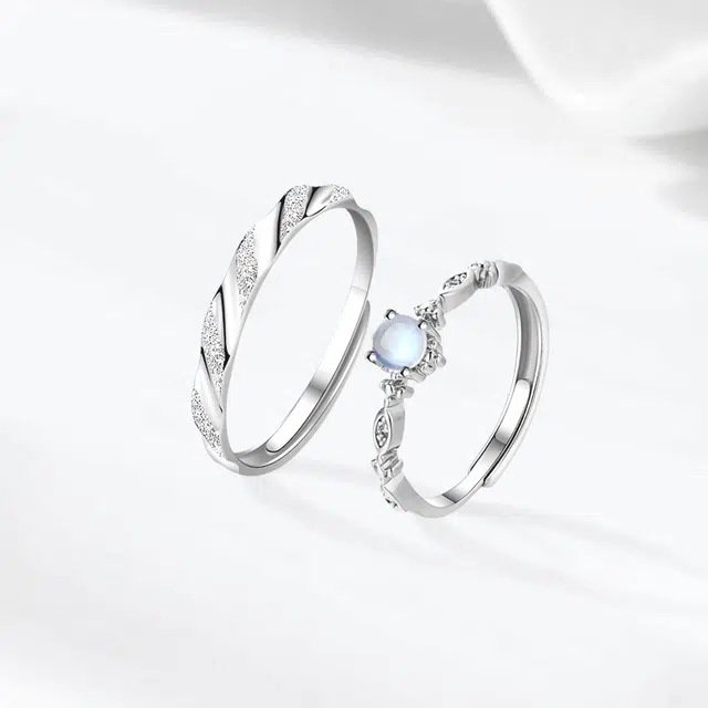 【精选高品质】 金师傅 爱意永恒对戒 莫比乌斯幻彩星球浪漫时尚精致气质简约百搭 小众轻奢设计高级 玻璃猫眼 可调节戒指 男女同款情侣款