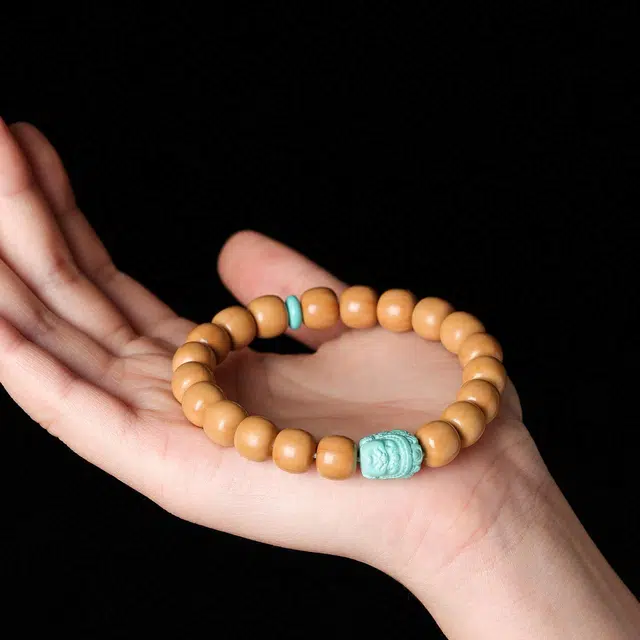 三檀小舍 【黄财神】 招财好运新中式国潮平安如意高升转运纳福佛珠盘玩文玩小众高级#好运 猴头核桃 手串 男女同款情侣款