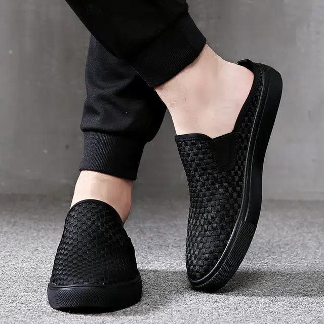 佐塞斯 简约时尚舒适百搭包头拖鞋 男款 黑色