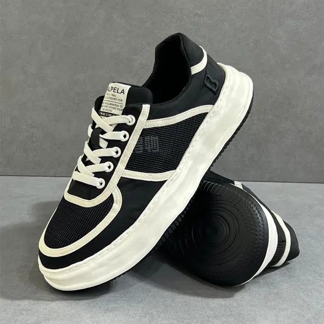 水丽星 潮流生活 轻便透气 低帮 板鞋 男款 黑色