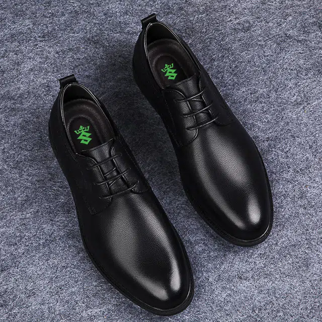 八哥 舒适时尚经典 正装皮鞋 男女同款 黑色