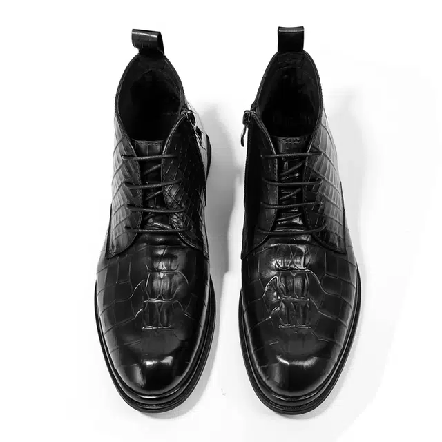 圣大骑士 牛皮革 通勤百搭 舒适潮流个性 休闲鞋 男款 黑色