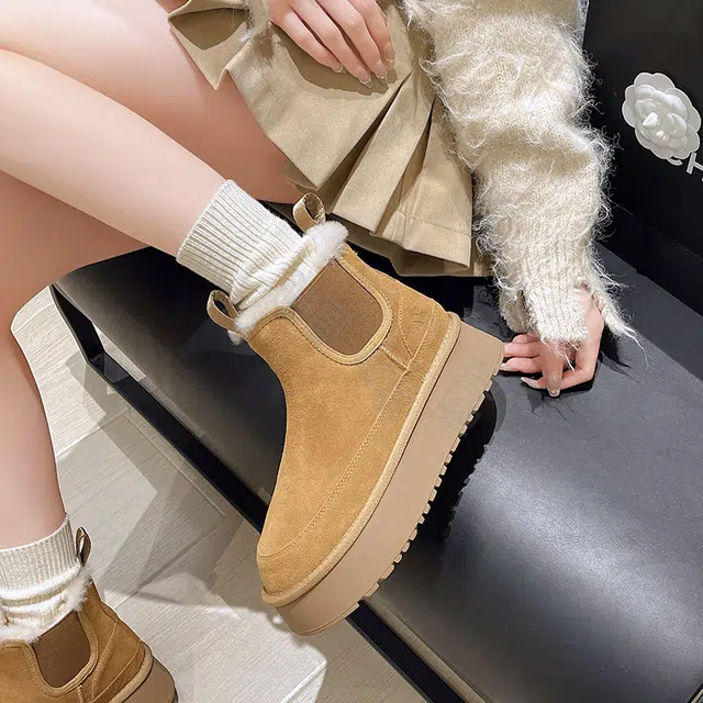 CHERRY&KALIKA Snow Boots Chestnut