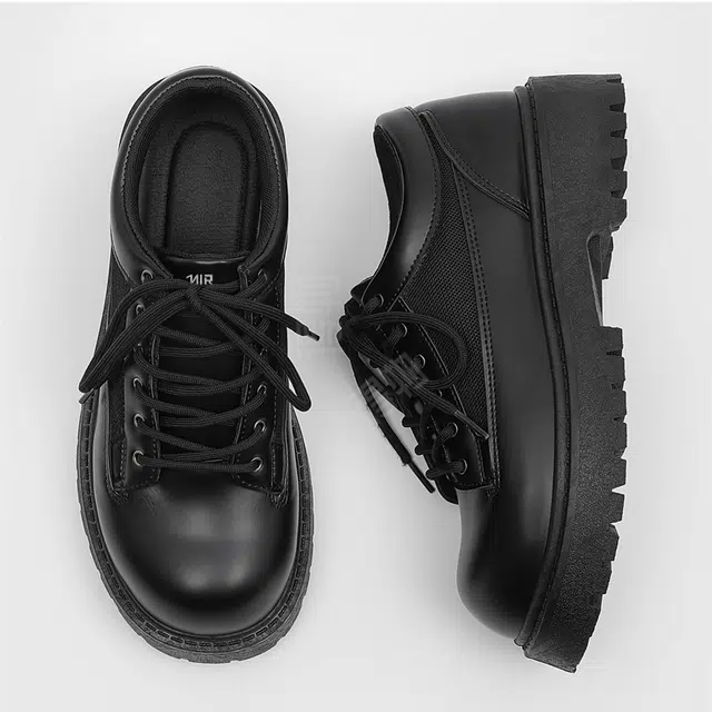 南极人 超纤皮 小众时尚百搭 休闲鞋 男款 黑色