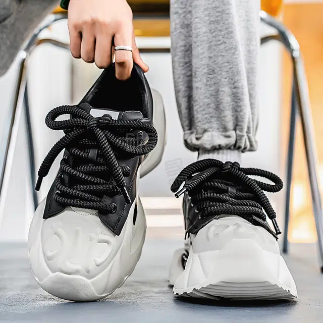 南极人 潮流撞色设计感校园风轻潮高街范小众时尚运动舒适复古气质气垫厚底 减震回弹增高支撑耐磨透气防滑 低帮 生活休闲鞋 男款