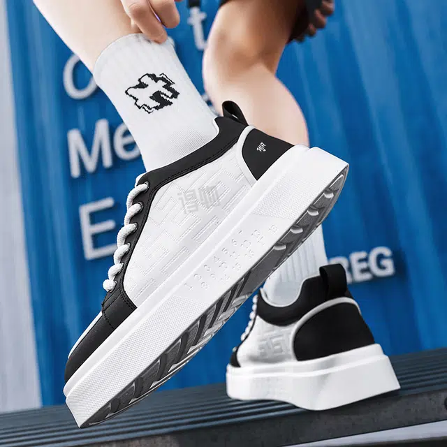 南极人 潮流休闲运动舒适百搭厚底 包裹性防滑减震耐磨轻便透气增高 低帮 板鞋 男款