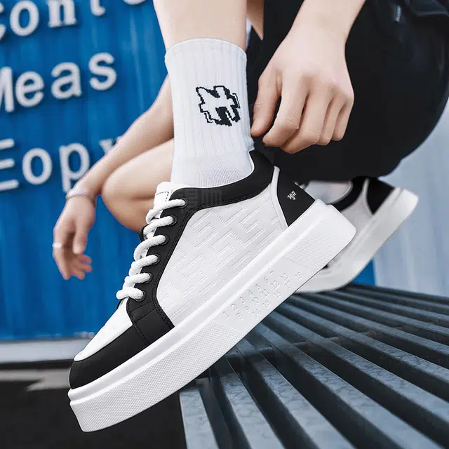 南极人 潮流休闲运动舒适百搭厚底 包裹性防滑减震耐磨轻便透气增高 低帮 板鞋 男款