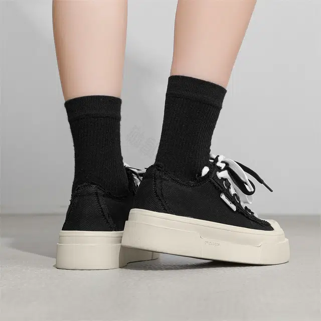 年走索 经典复古百搭 帆布鞋 男女同款 黑色