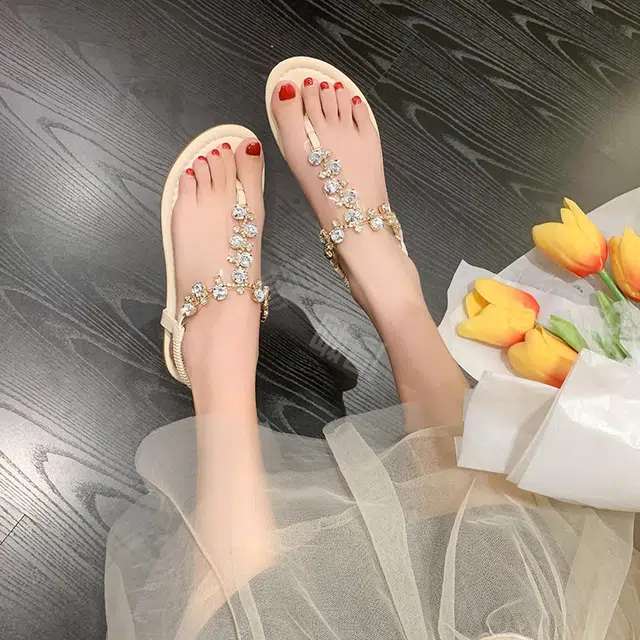 美洲爵士 时尚舒适凉爽 防磨人字拖鞋 女款