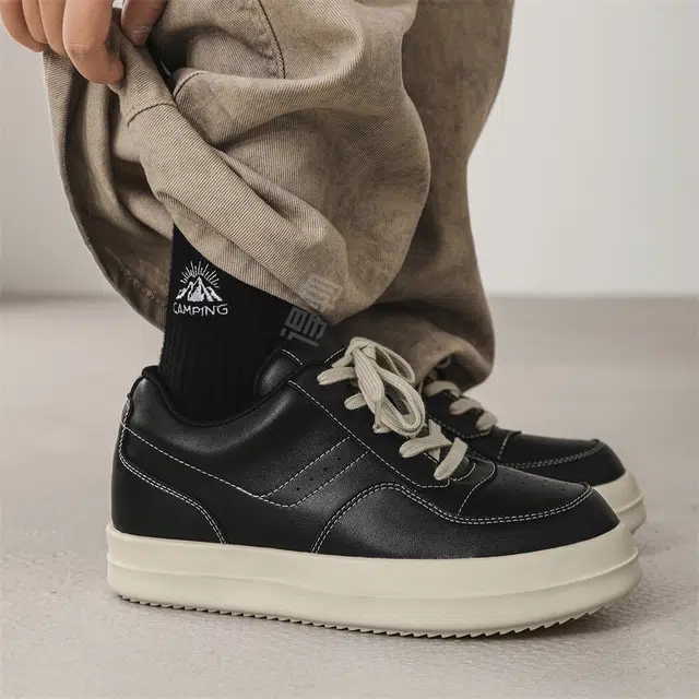 年走索 牛剖层革 运动休闲潮流百搭 低帮 板鞋 男款