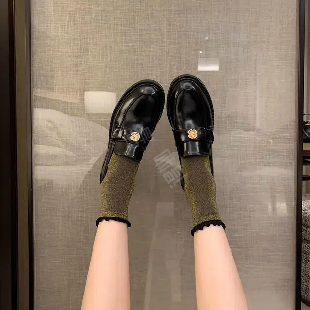 兰缪 复古百搭舒适软底舒适 乐福鞋 女 黑色