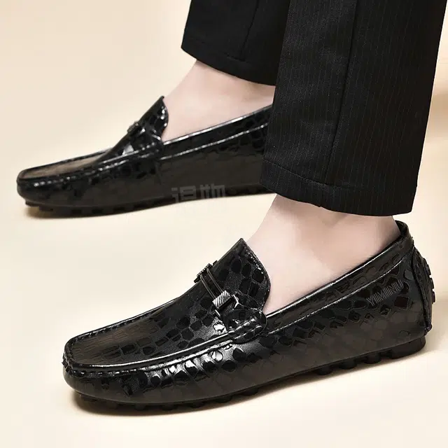 依米奴 二层牛皮 高颜值 潮流 简约百搭气质简约精致 高级感 豆豆鞋 男款