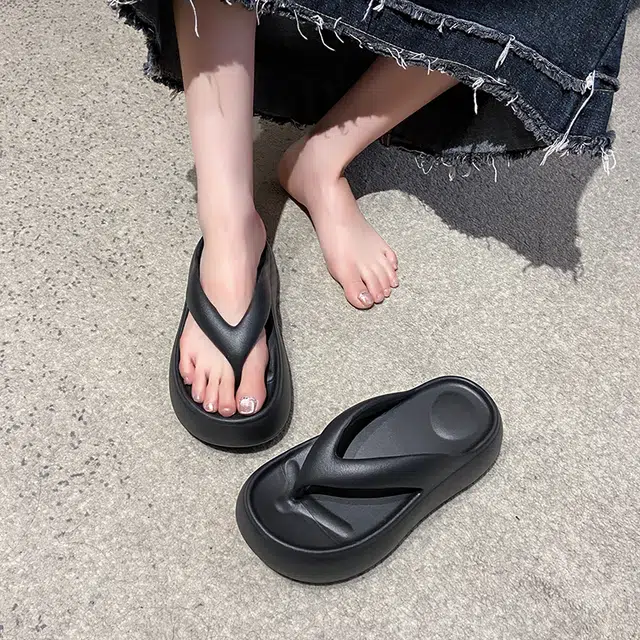 意利船长 时尚简约舒适潮流日常通勤 防磨人字拖鞋 女
