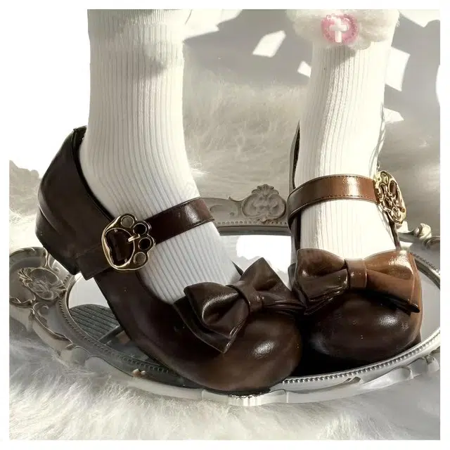 甜美蝴蝶结时尚原创可爱洛丽塔鞋 粗跟 玛丽珍鞋 女款