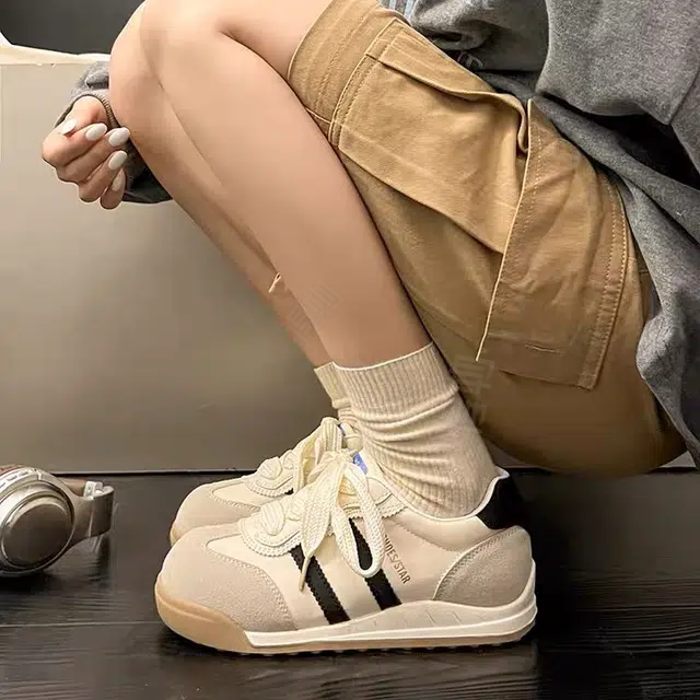 小众复古大头丑萌透气舒适面包鞋适合小个子日常通勤 耐磨轻便回弹 低帮 生活休闲鞋 女