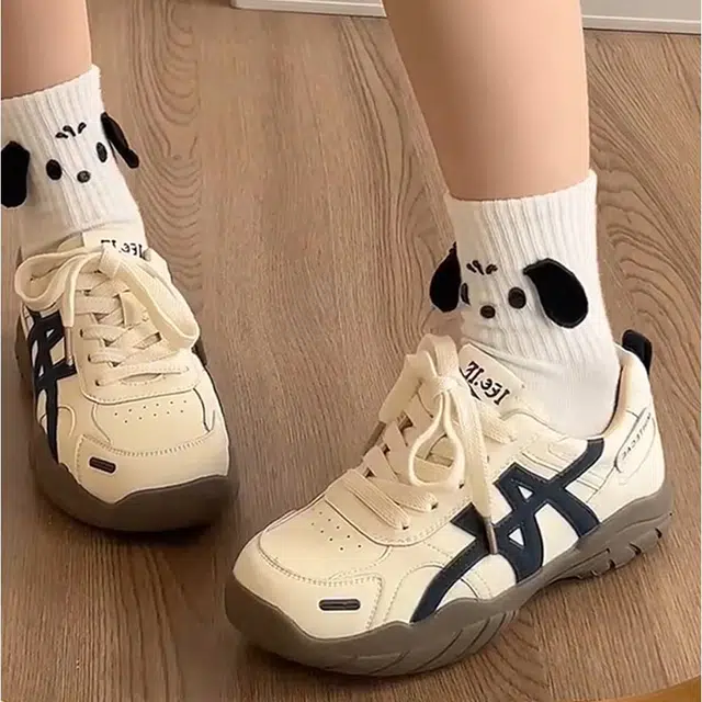 韩版小众复古潮流舒适运动 低帮 生活休闲鞋 女