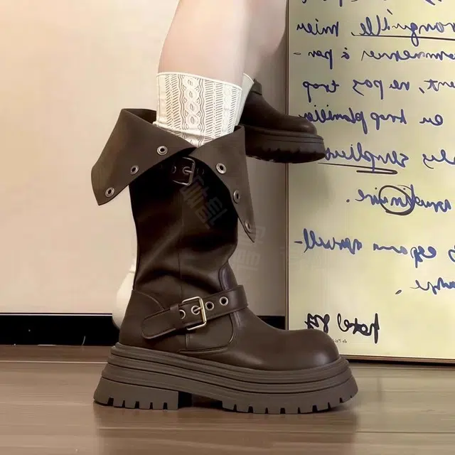 美式潮流个性百搭通勤必备骑士靴 马丁靴 女