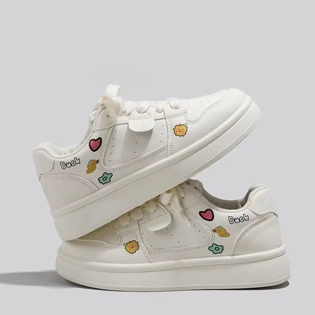 校园风多巴胺厚底舒适百搭小白鞋 板鞋 女