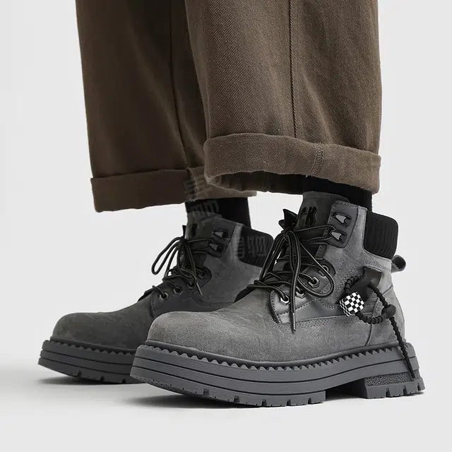 秋冬户外时尚潮流厚底增高复古休闲百搭 马丁靴 男女同款
