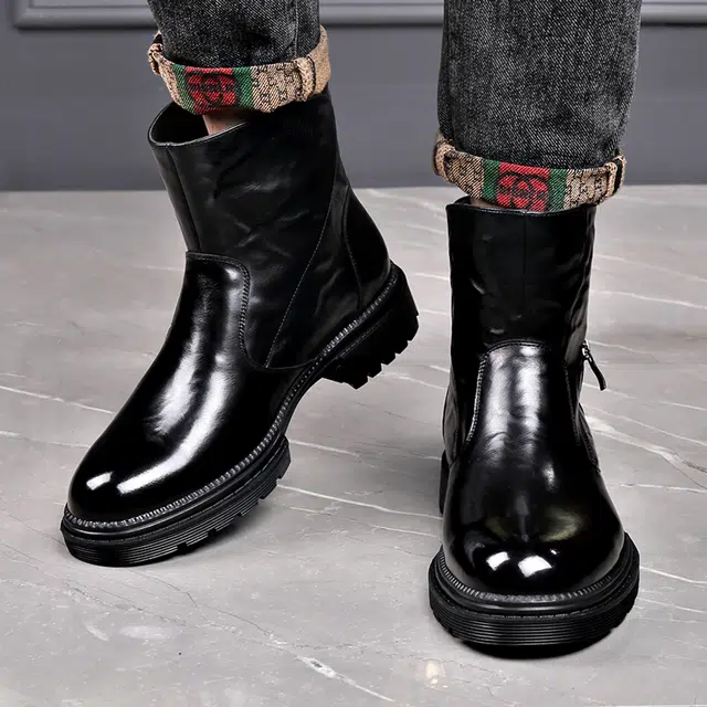 牛剖层革 英伦通勤舒适时尚经典潮流百搭 短靴 男款