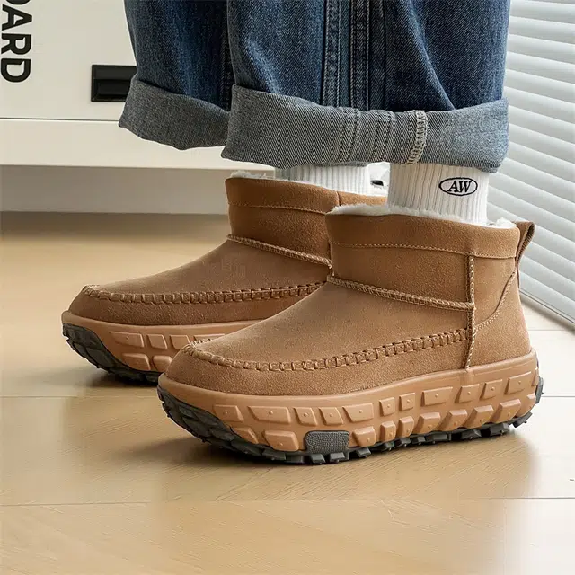 牛反绒 时尚百搭经典轮胎底潮流 短筒 雪地靴 男女同款
