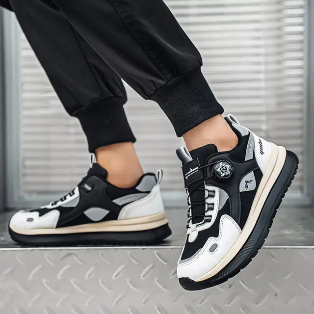 复古港风旋钮设计厚底增高时尚百搭户外运动日常通勤阿甘鞋 老爹鞋 男款