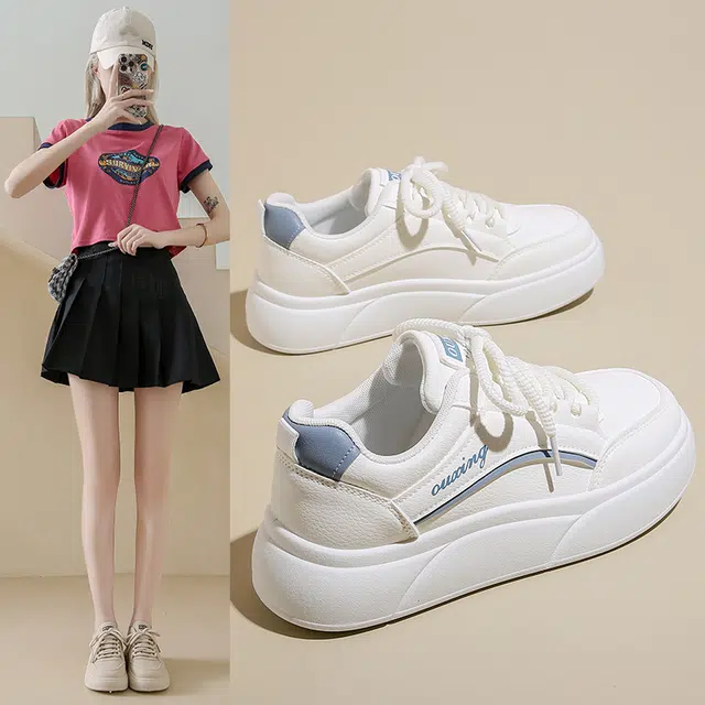 舒适时尚潮流百搭之选 防滑耐磨增高 低帮 板鞋 女款