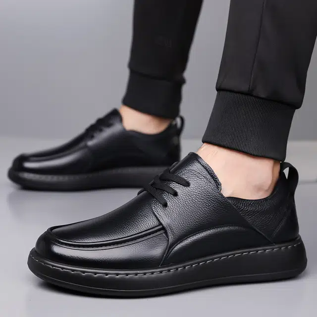 牛皮革 软底舒适防滑时尚百搭商务 男士休闲鞋 男款