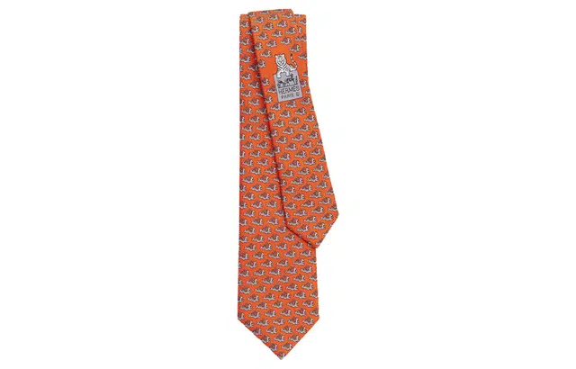 HERMES Tie 7 Happy Tiger
