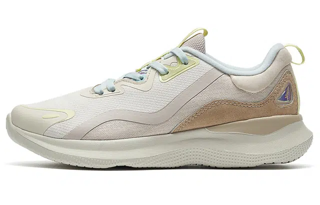 特步 柔立方科技 时尚舒适轻便跑步鞋 女款 米灰