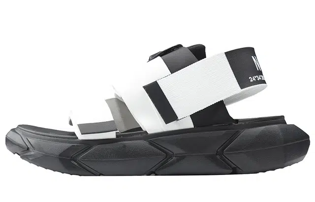 NORVINCY Adjustable Velcro Sandals Black White
