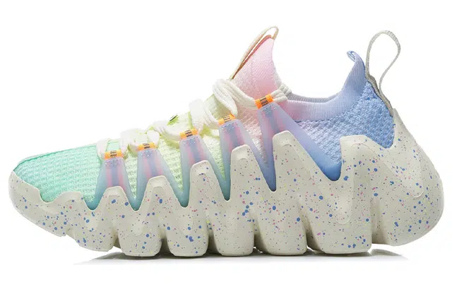 中国李宁 幻刺 休闲 低帮 跑步鞋 女款 雪紫蓝